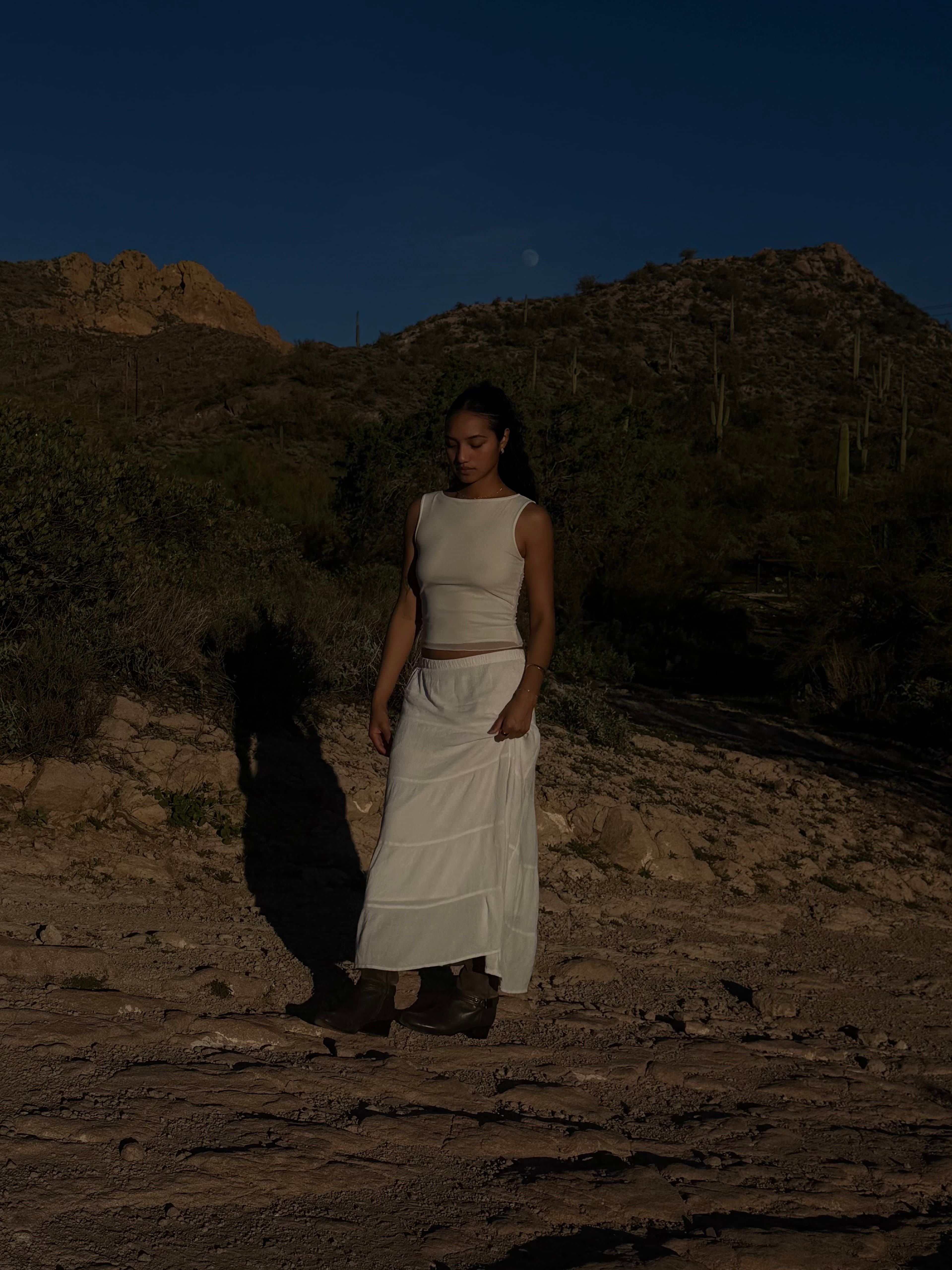 Portrait of Angelise smiling outdoors