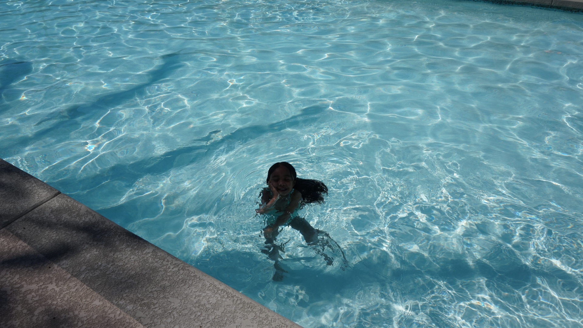 swimming at  2
